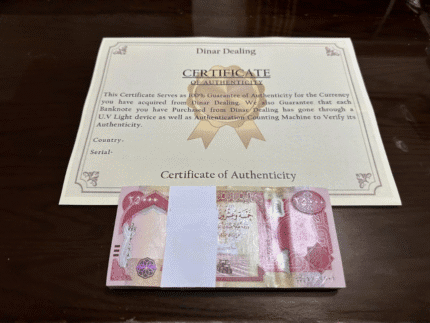 1M Iraqi Dinar 25,000 x 40 Uncirculated Authenticated Notes (For Collectors)